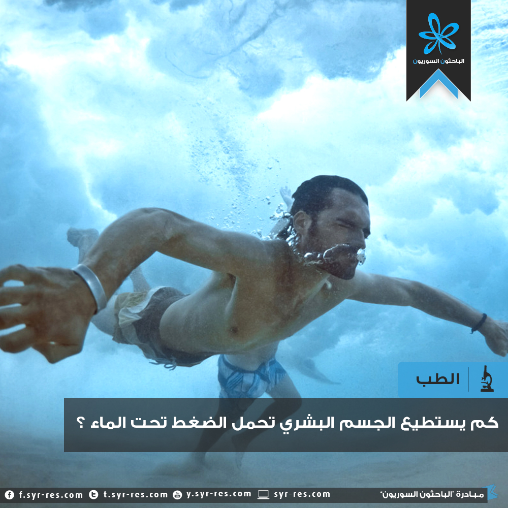 الباحثون السوريون كم يستطيع الجسم البشري تحمل الضغط تحت الماء
